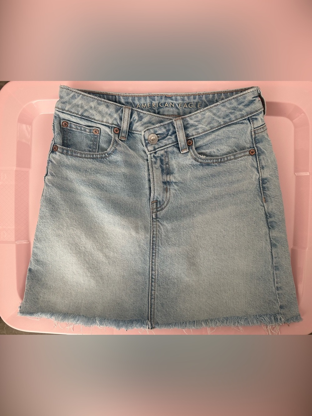 American Eagle Outfitters Light Blue Denim Mini Skirt